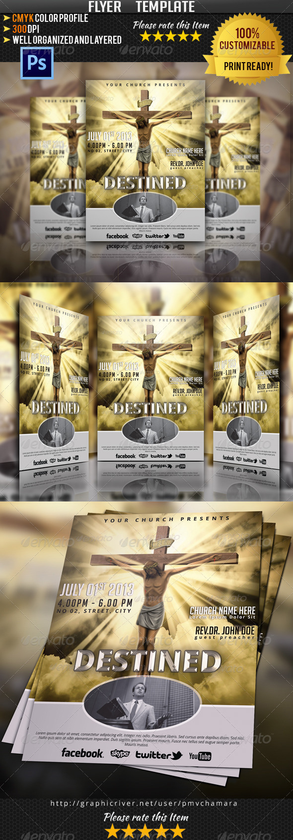 Destined Church Event Flyer/Poster - Church Flyers