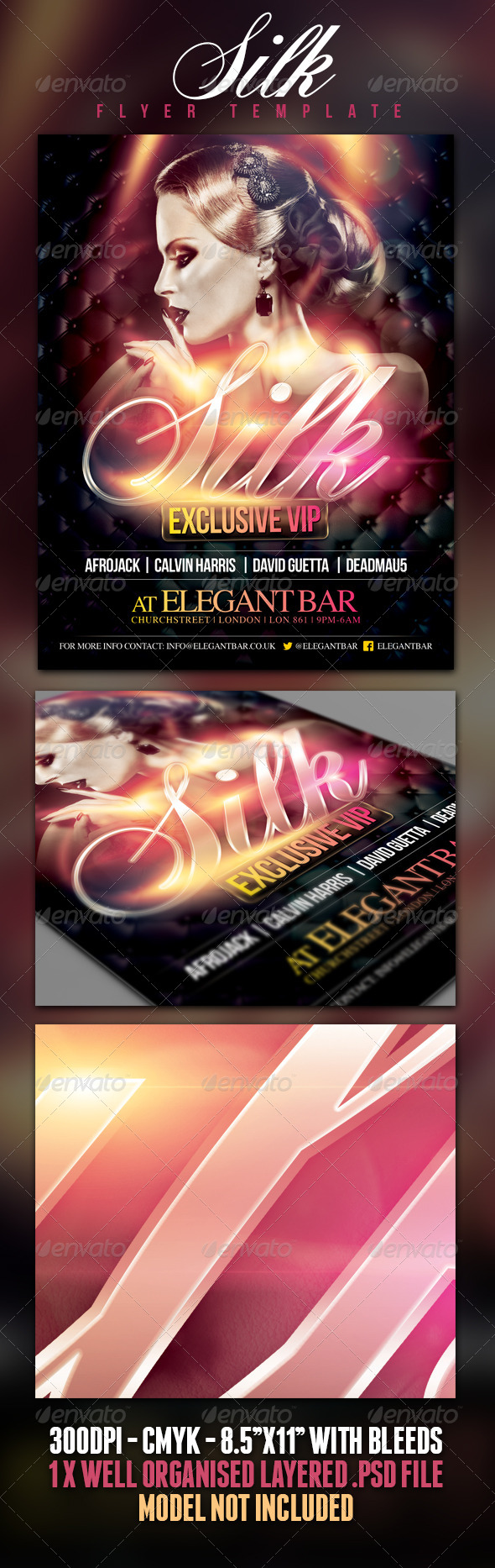 Silk Poster/Flyer Template - Clubs & Parties Events