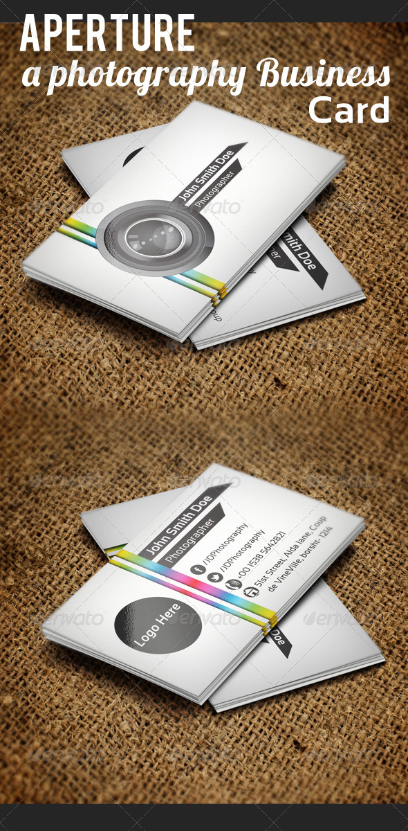 Aperture- A Photography Business Card - Corporate Business Cards