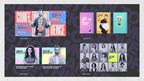 Corporate Presentation Scenes Elements template preview