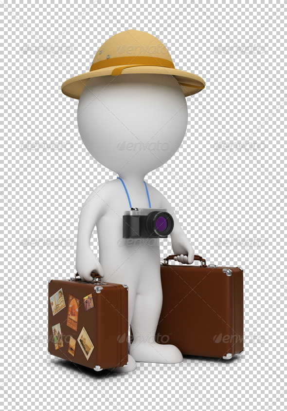 3d small people - tourist - Characters 3D Renders