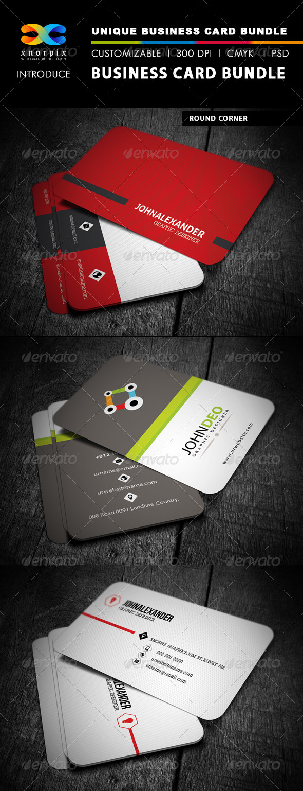 Business Card Bundle 3 in 1-Vol 3 - Corporate Business Cards