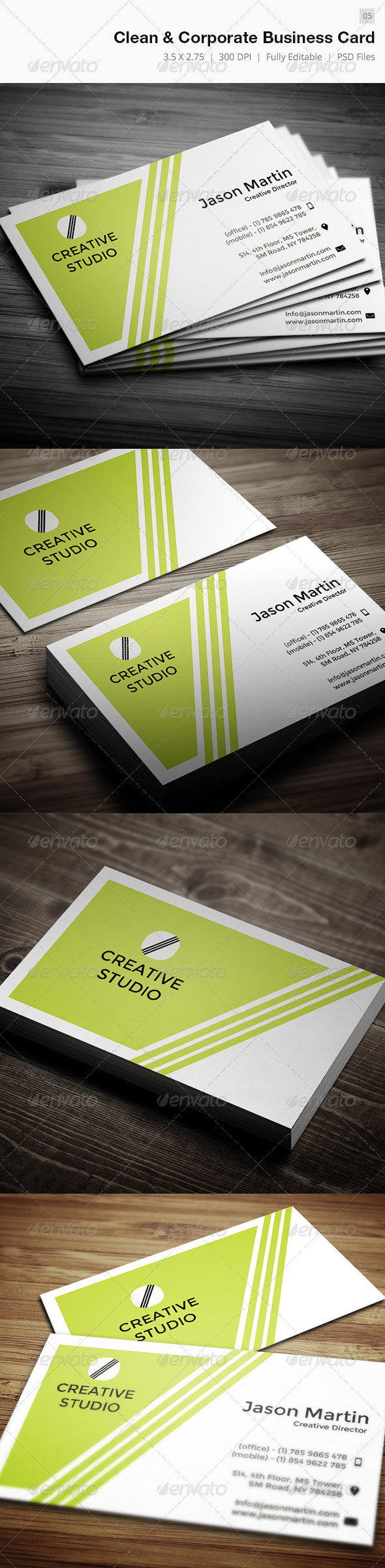 Clean & Corporate Business Card - 05 - Corporate Business Cards
