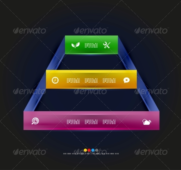 Infographic Stripes Modern Design Template - Media Technology