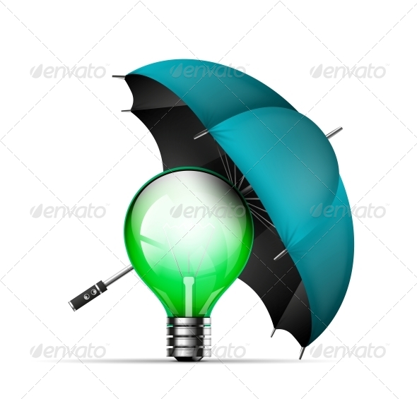 Creative New Idea Protection Concept - Backgrounds Decorative
