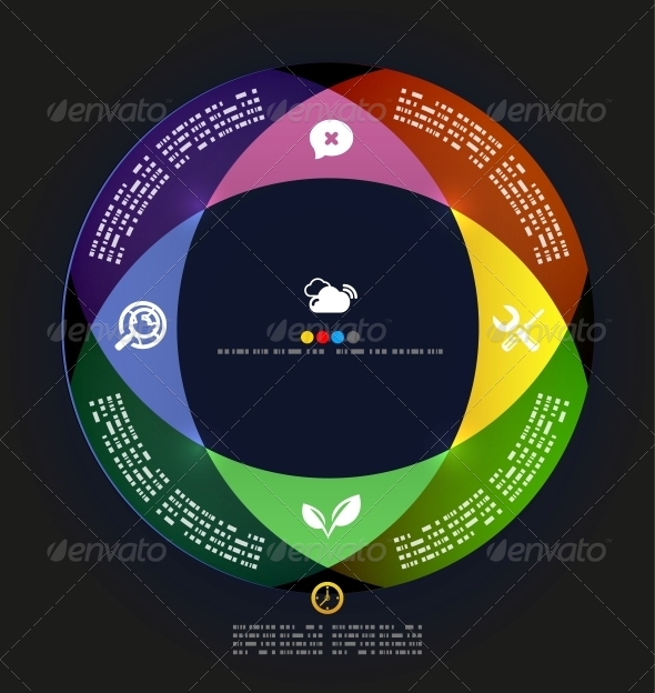 Modern Circle Infographic Minimal Design Template - Miscellaneous Vectors