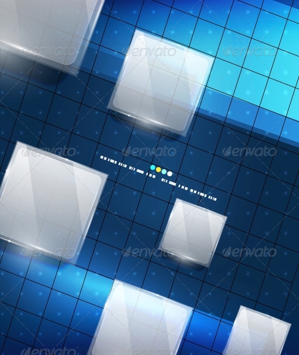 Blue Geometry Lines Background - Web Technology
