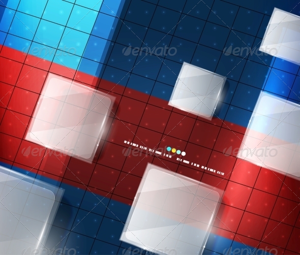 Blue Geometry Lines Background - Web Technology