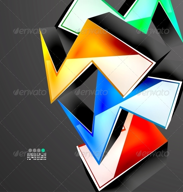 Abstract 3D Geometrical Design - Backgrounds Decorative