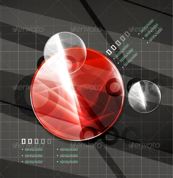 Glossy Color Circles on Black - Computers Technology