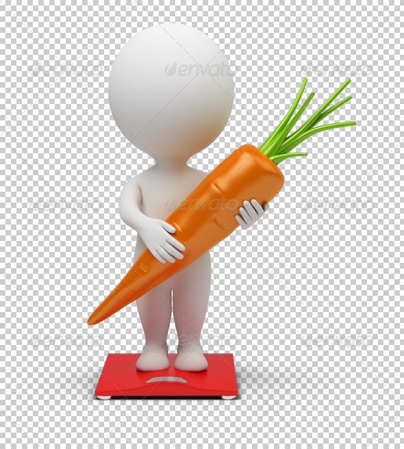 3d small people - diet - Characters 3D Renders
