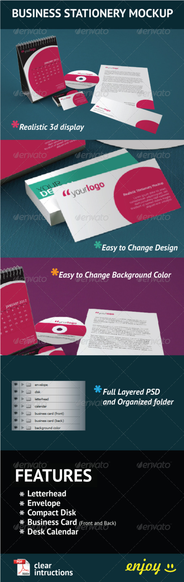 Business Stationery Mock Up