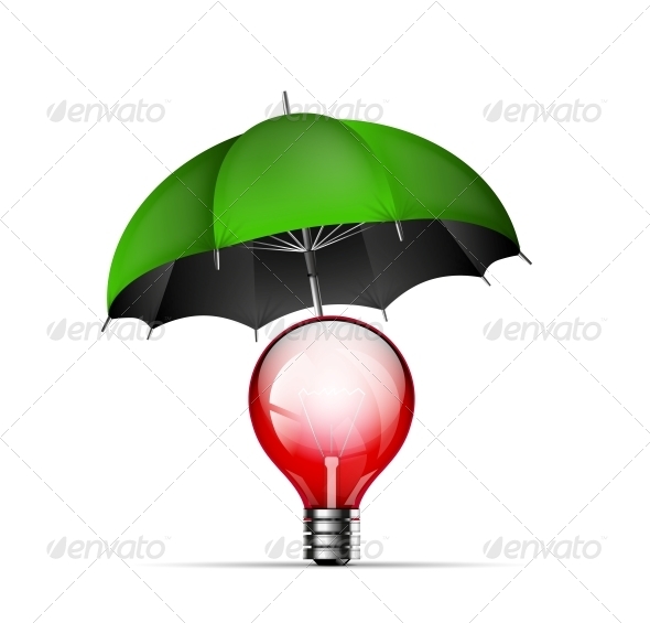 Creative New Idea Protection Concept - Backgrounds Decorative