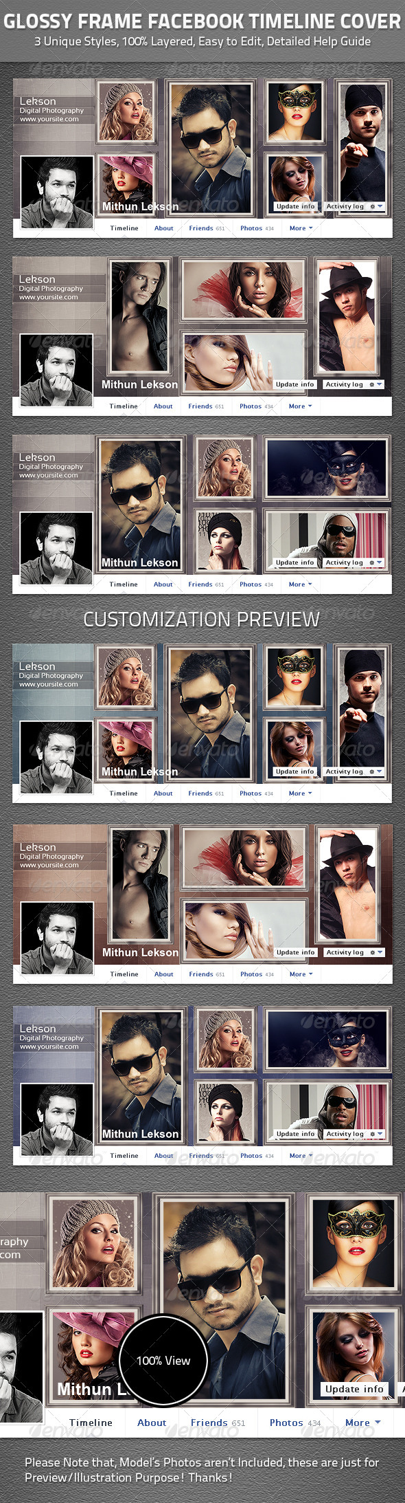 Glossy Frame Facebook Timeline Cover - Facebook Timeline Covers Social Media