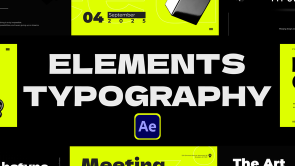 Elements Typography for After Effects Titles template preview