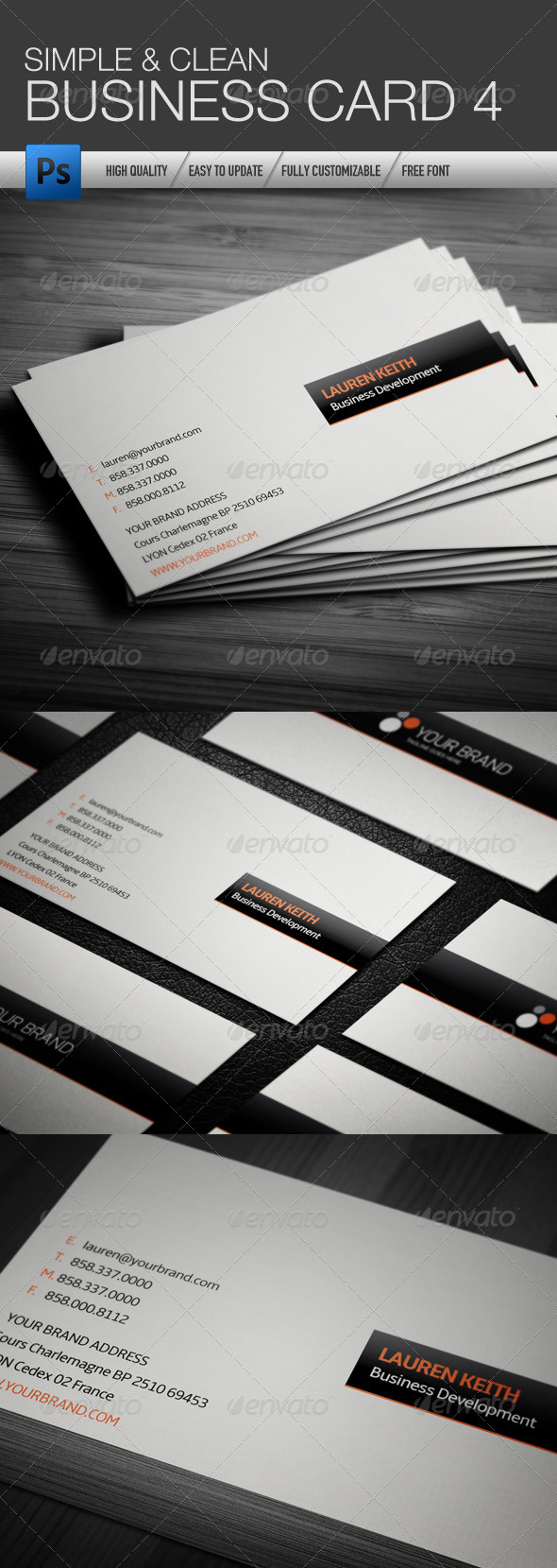 Simple and Clean Business Card 4 - Corporate Business Cards