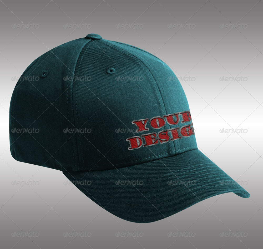 Baseball Cap Mock Up with Embroidered Logo, Graphics | GraphicRiver