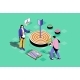 Focus Group Isometric Illustration, Vectors | GraphicRiver
