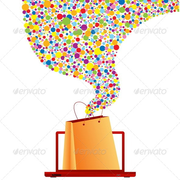 Colorful Online Shopping - Services Commercial / Shopping