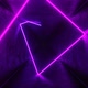 Neon Ray Moving In Square Dark Tunnel - VideoHive Item for Sale