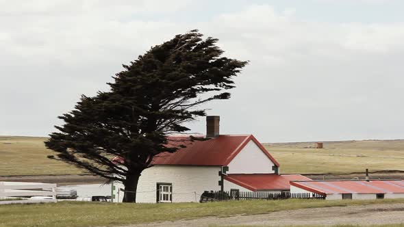 Houses of Goose Green, Falkland Islands (Malvinas). alt