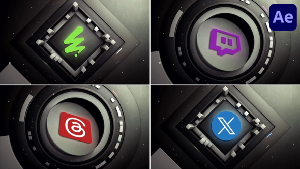 3D Shapes Logo for After Effects Logo Stings template preview