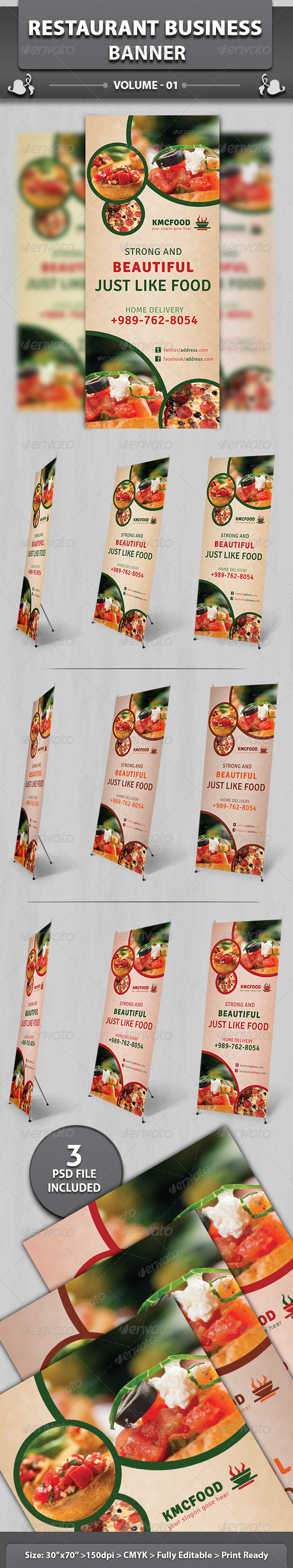 Restaurant Business Banner | Volume 14 - Signage Print Templates
