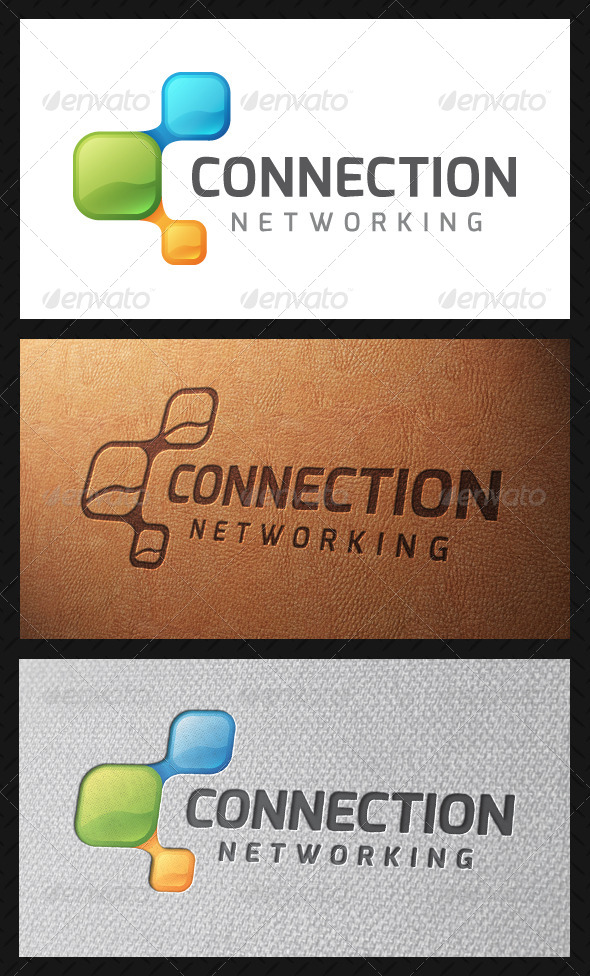Connection Logo Template - Vector Abstract