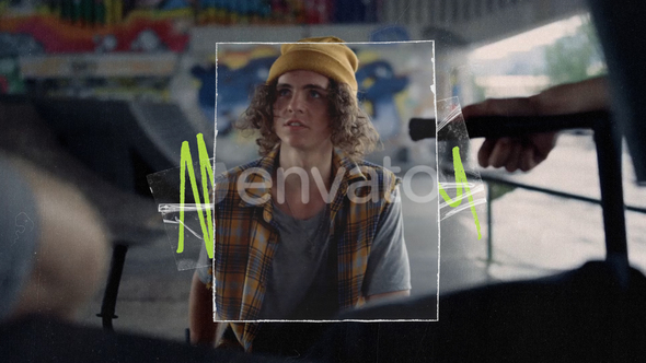 Taped Paper Transitions Elements template preview