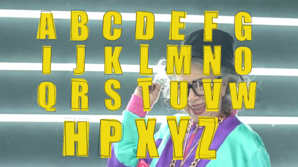 Hand drawn typography. Titles template preview