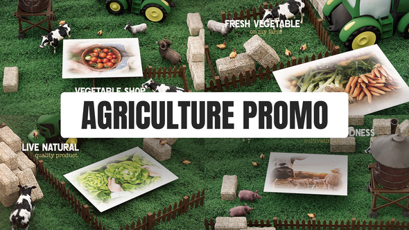 Agriculture Promo Organic Farm Elements template preview