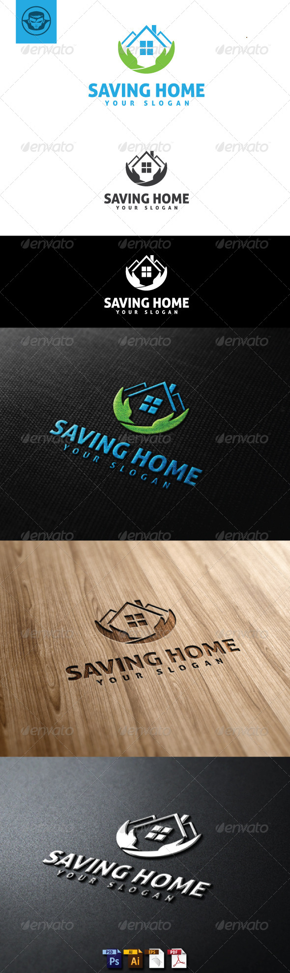 Saving Home Logo Template - Buildings Logo Templates
