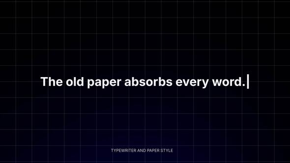 Typewriter Titles template preview