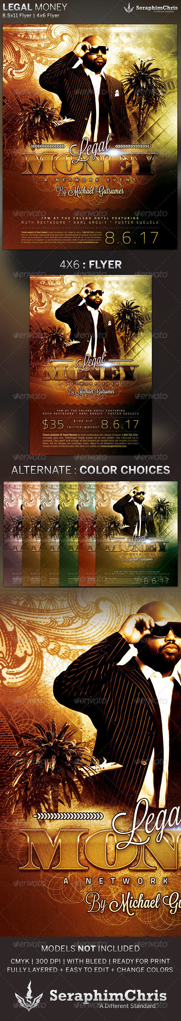 Legal Money: Network Event Flyer Template - Events Flyers