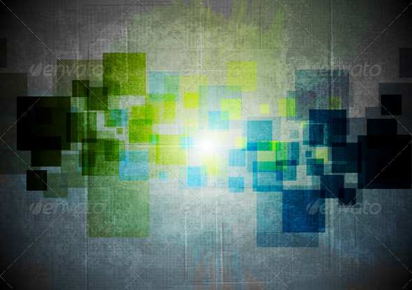 Abstract Grunge Hi-tech Design - Backgrounds Decorative