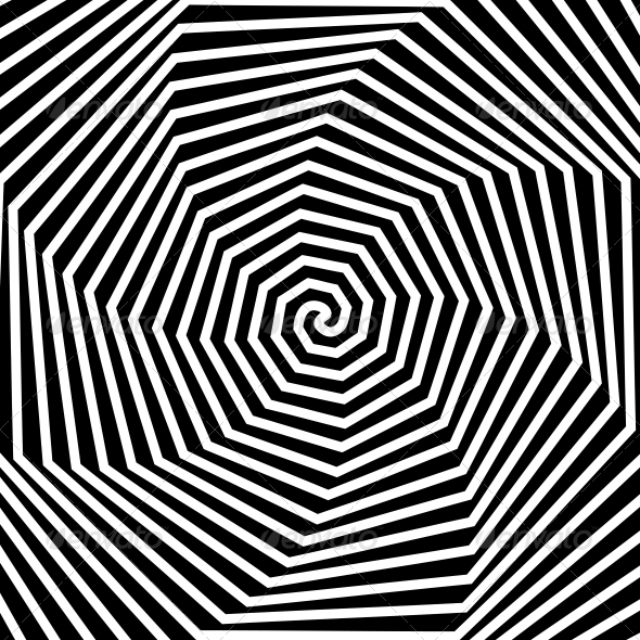 Black and White Hypnotic Background - Backgrounds Decorative