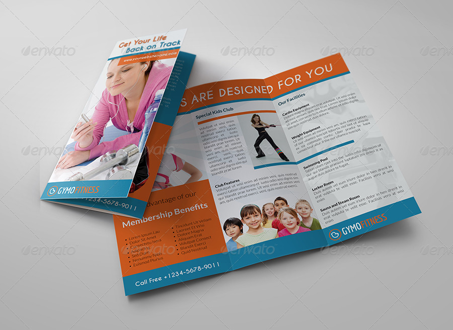 Fitness - GYM Tri-Fold Brochure, Print Templates | GraphicRiver