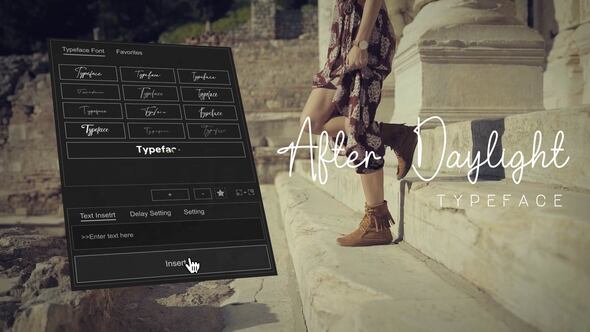 Animated Typeface - After Daylight Titles template preview