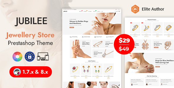 Jubilee – Handmade Jewelry Store PrestaShop Responsive Theme