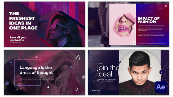 Modern Typography Titles template preview