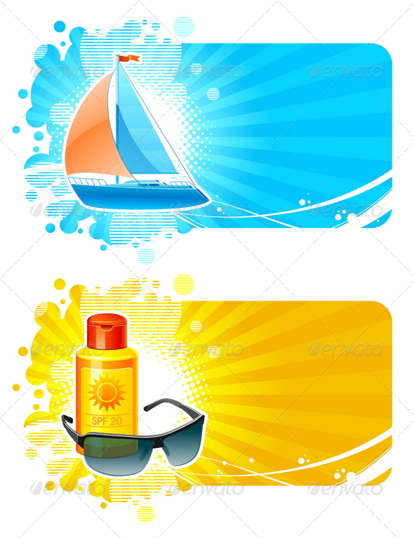Resort & Travel Vector Frames - Travel Conceptual