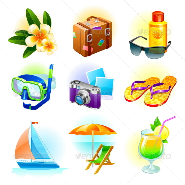 Rest and Travel Vector Set - Travel Conceptual
