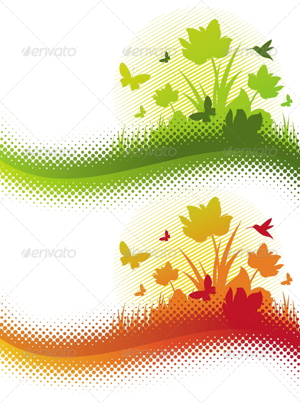 Abstract Summer Illustration - Nature Conceptual