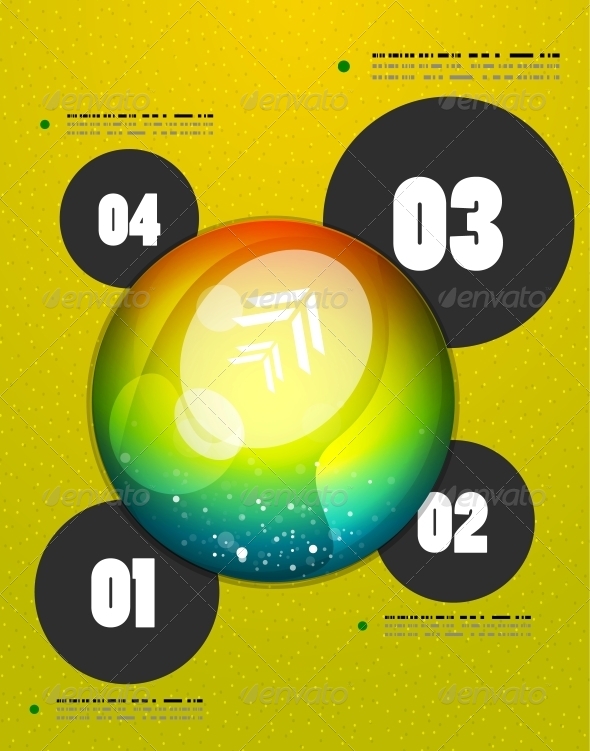 Abstract Steps Circles Template - Web Technology