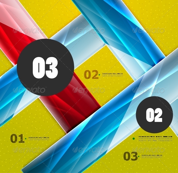 Modern Abstract Steps Lines Template - Web Technology