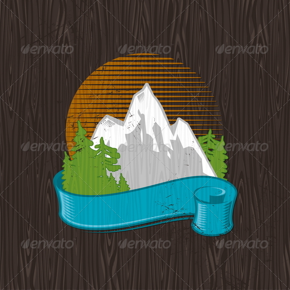 Landmarks Emblem Painting on a Black Wood Board - Travel Conceptual
