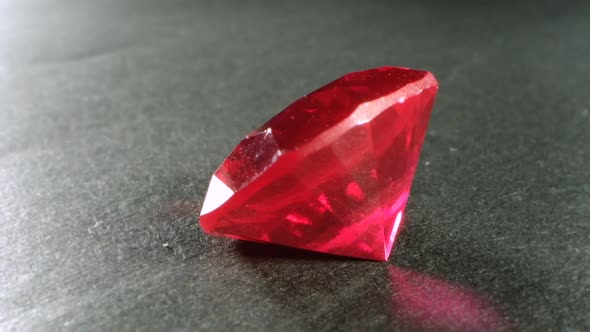 Clear Transparent Red Ruby Stone