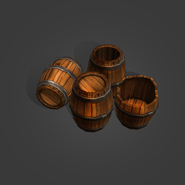 Wine Barrels - 3Docean 4942411