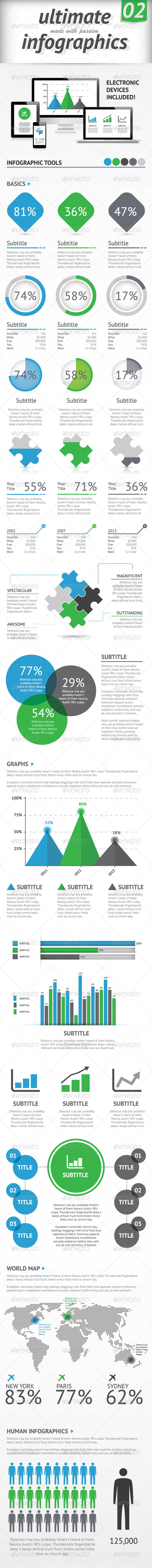 Ultimate Infographics Elements 02 Set Vector - Infographics