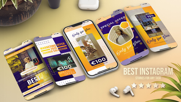 Instagram Reel Story Yellow Product Promo template preview